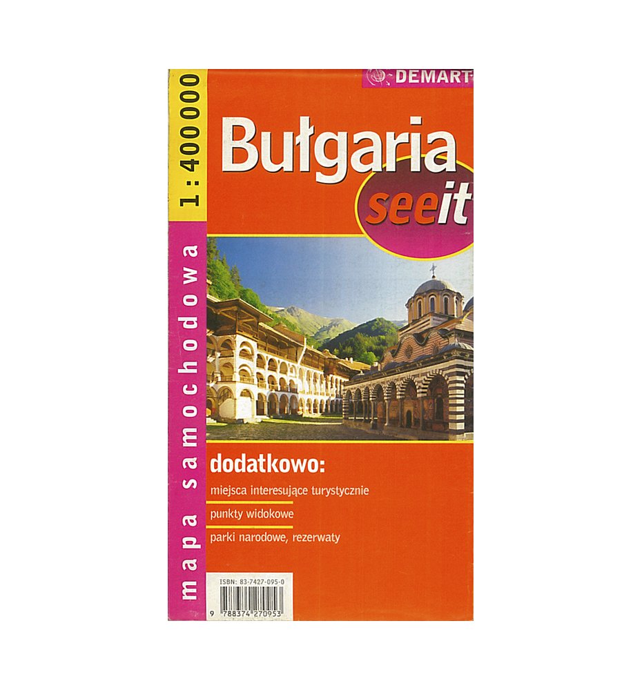 Bułgaria. Mapa samochodowa 1:400 000