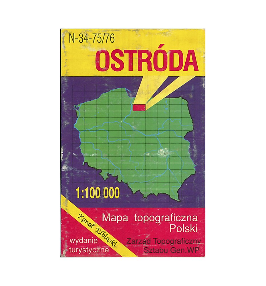Ostróda. Mapa topograficzna