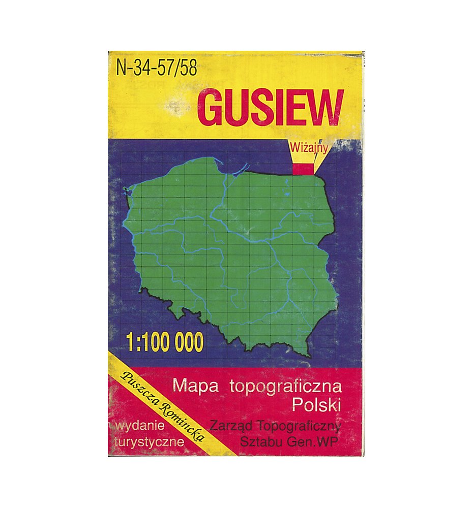 Gusiew. Mapa topograficzna