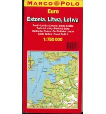 Estonia, Litwa, Łotwa 1:750 000