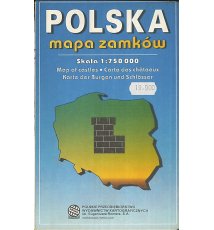 Polska. Mapa zamków 1:750 000