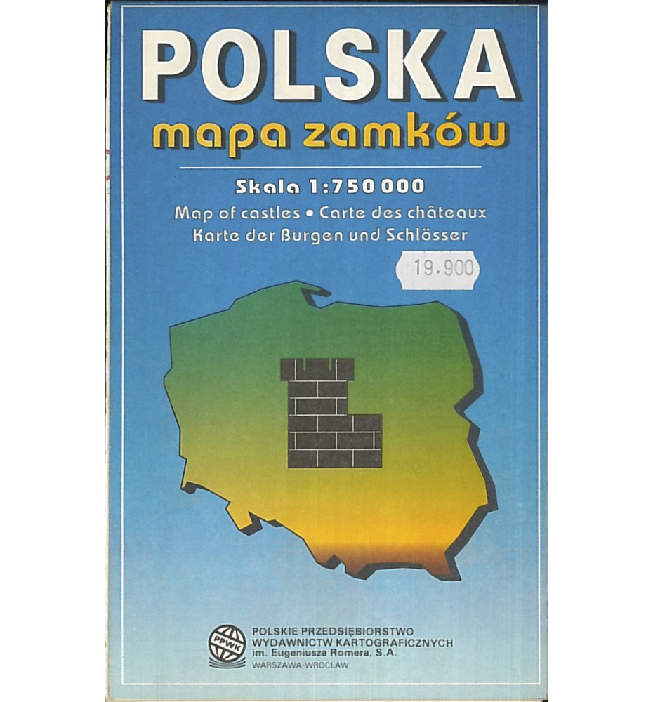 Polska. Mapa zamków 1:750 000