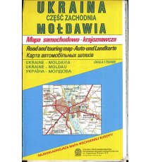 Ukraina cz. zach. Mołdawia. Mapa 1:750 000