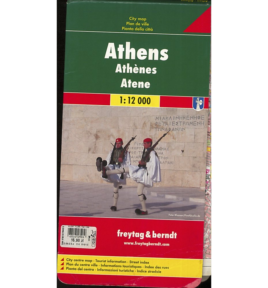Ateny. Plan miasta 1:12000