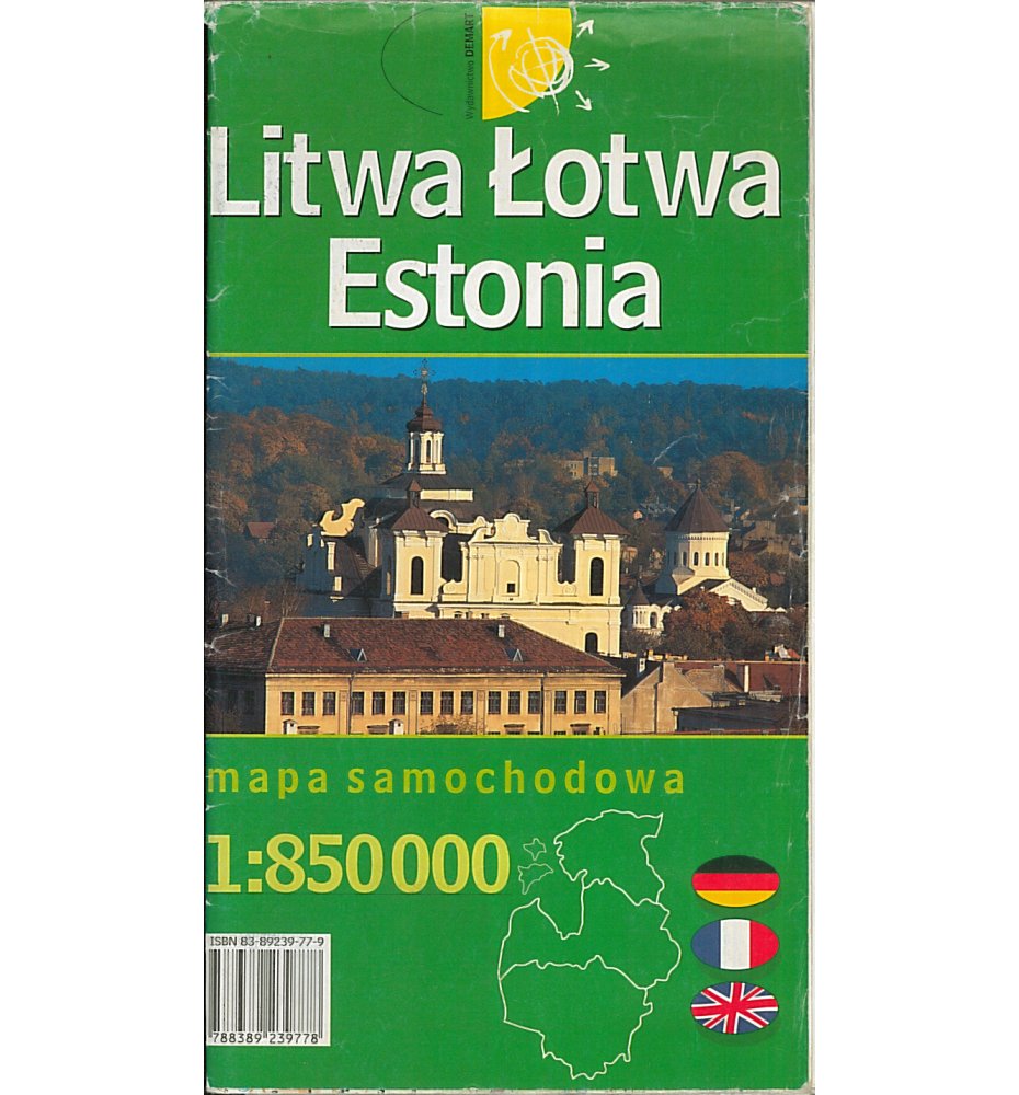 Litwa, Łotwa, Estonia 1:850 000