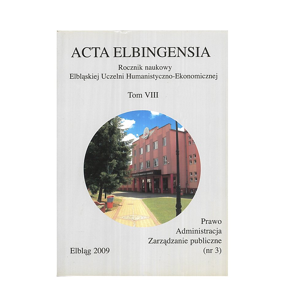 Acta Elbingensia - Tom VIII/2009