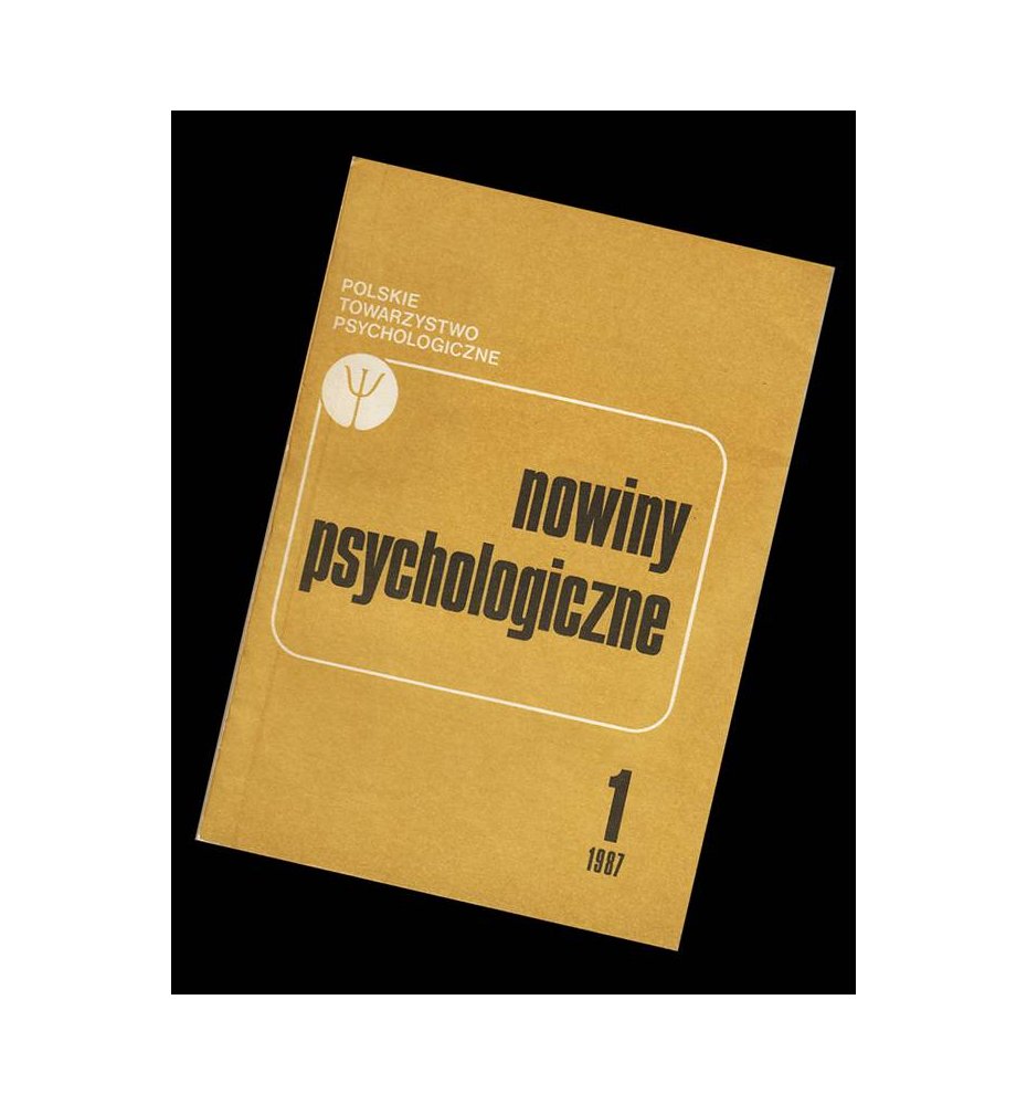 Nowiny psychologiczne 1 (48) 1987