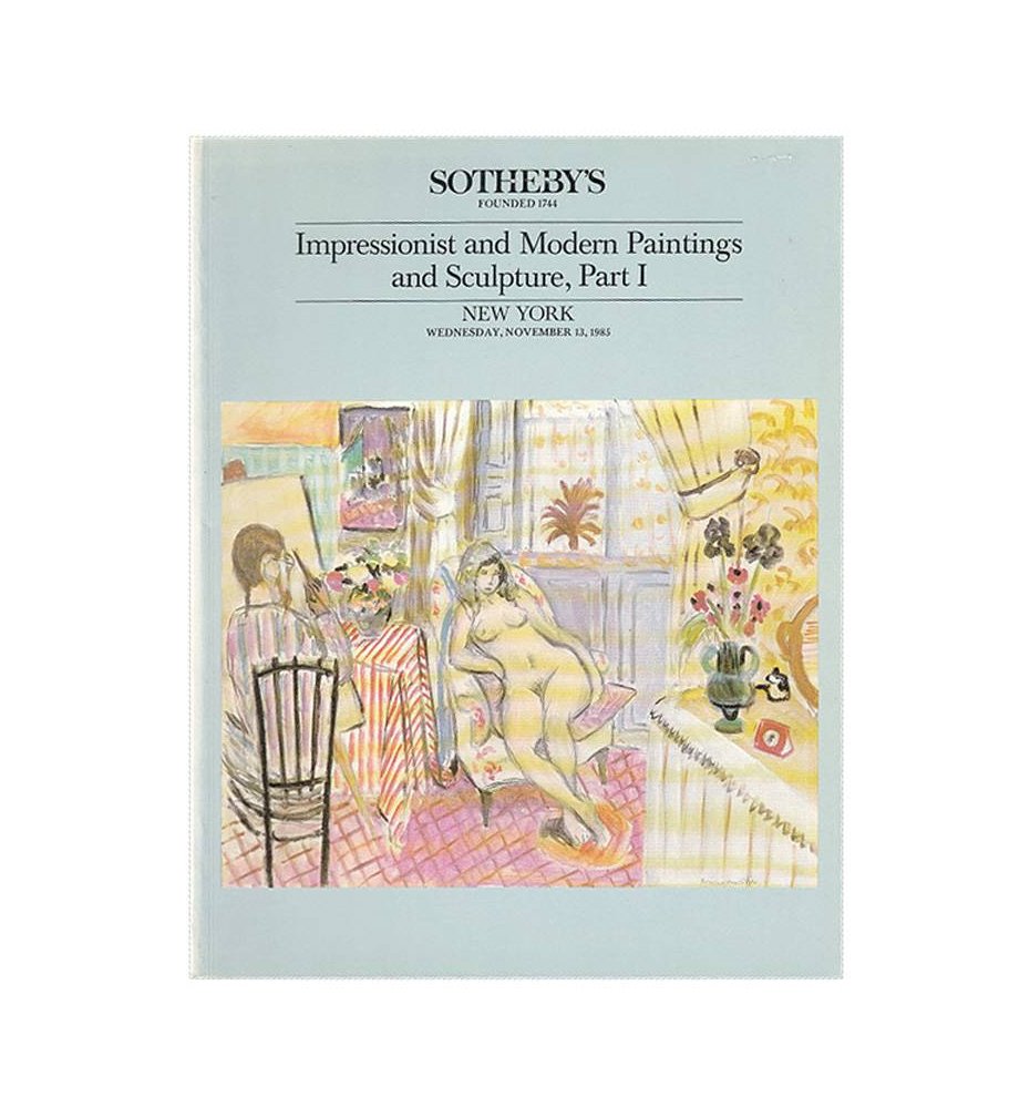 Katalog aukcyjny - Impressionist and Modern Paintings and Sculpture, Part I