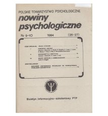 Nowiny psychologiczne 9-10 (26-27) 1984