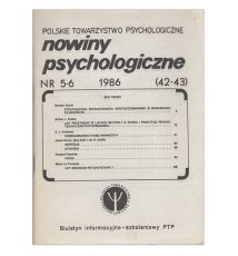 Nowiny psychologiczne 5-6 (42-43) 1986