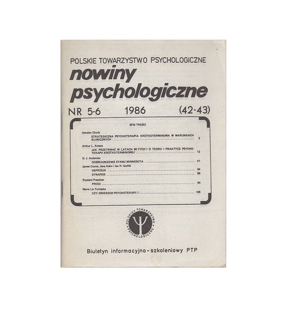Nowiny psychologiczne 5-6 (42-43) 1986