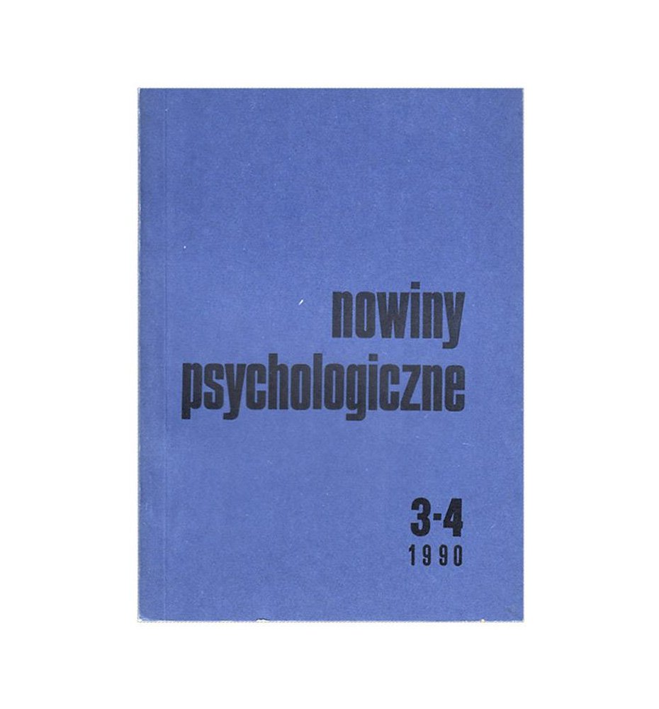 Nowiny psychologiczne 3-4 (68-69) 1990
