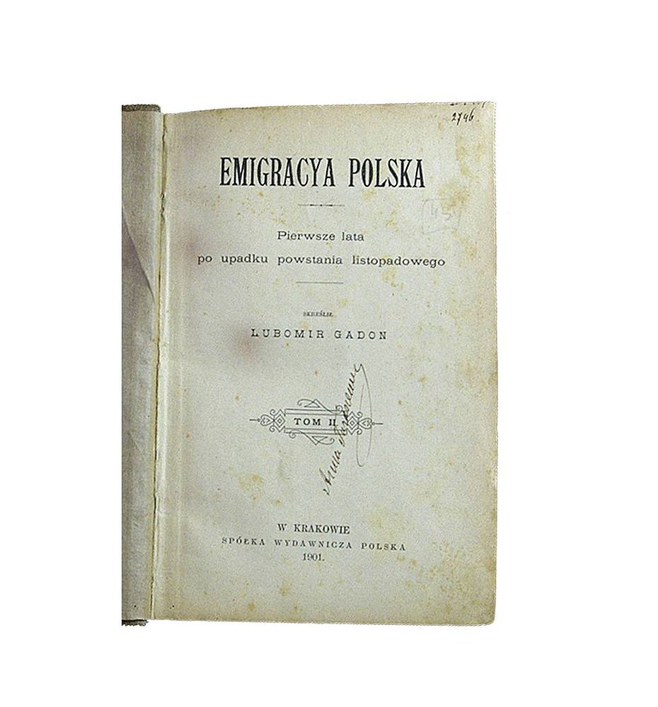 Emigracja polska. Tom II