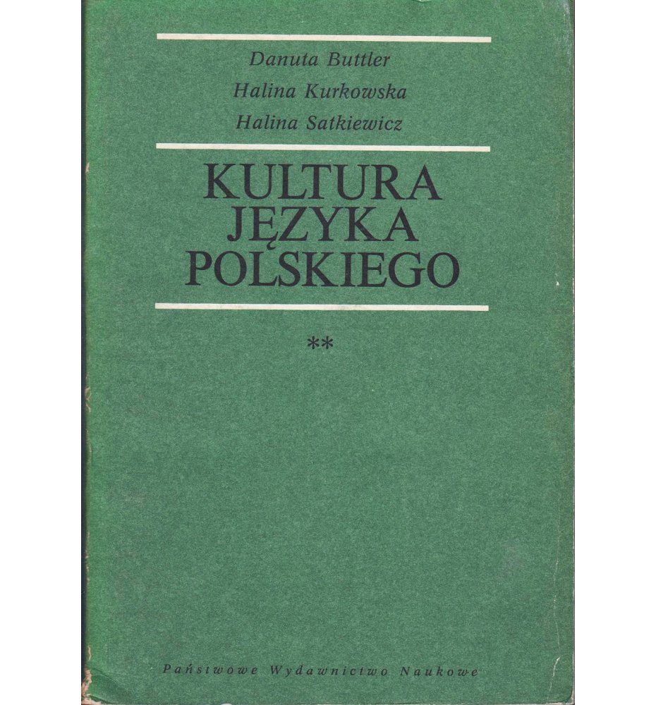Kultura języka polskiego, tom 2