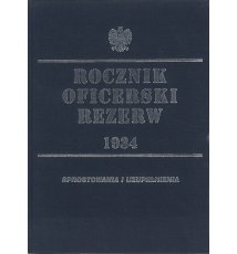 Rocznik oficerski rezerw 1934 + Sprostowania i uzupełnienia