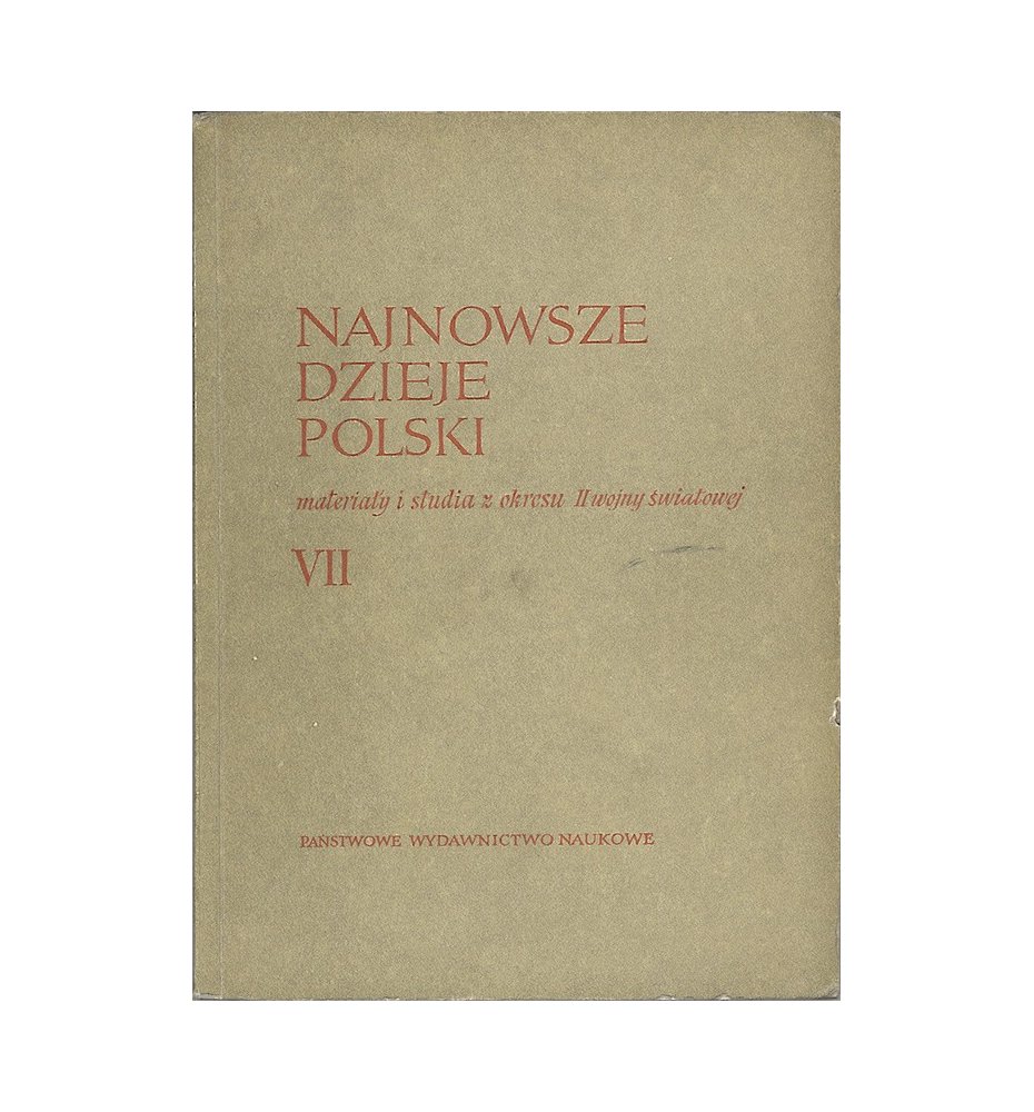 Najnowsze Dzieje Polski, tom VII