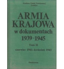 Armia Krajowa w dokumentach 1939–1945, tom II